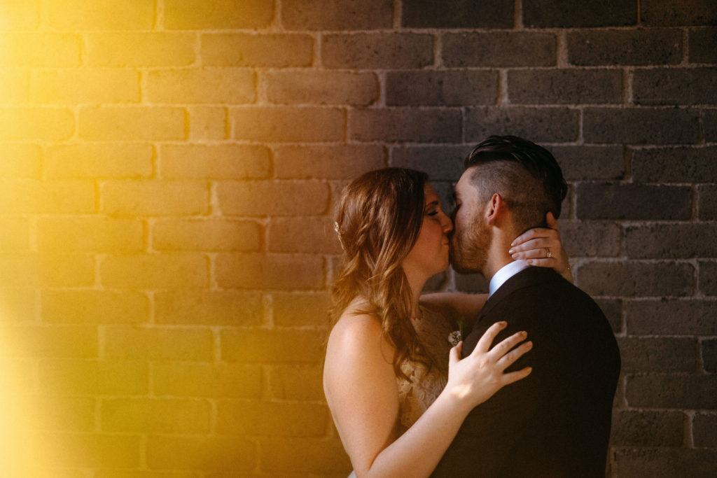 Wedding photo using a prism at Within Sodo in Seattle, WA