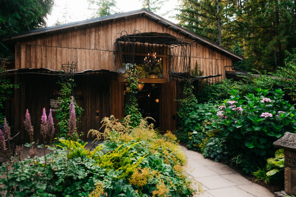 A photo of Fireseed Catering, a lush and woodsy wedding venue in the Pacific Northwest