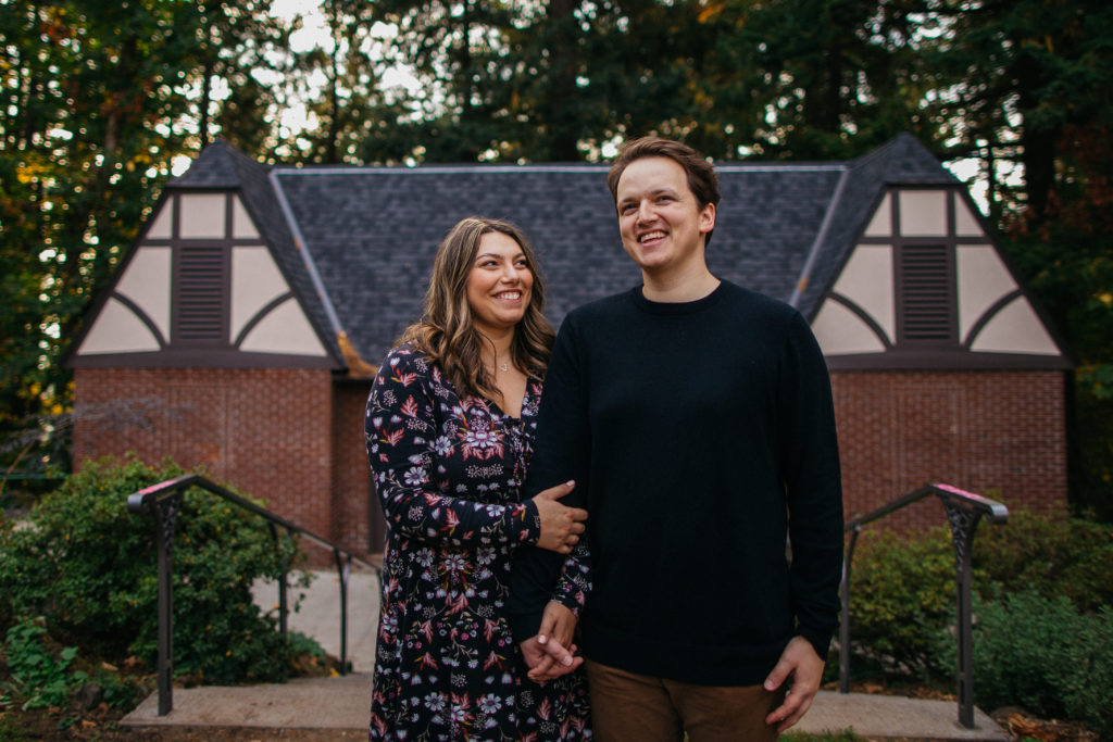 Engagement photography at Mount Tabor in Portland, Oregon