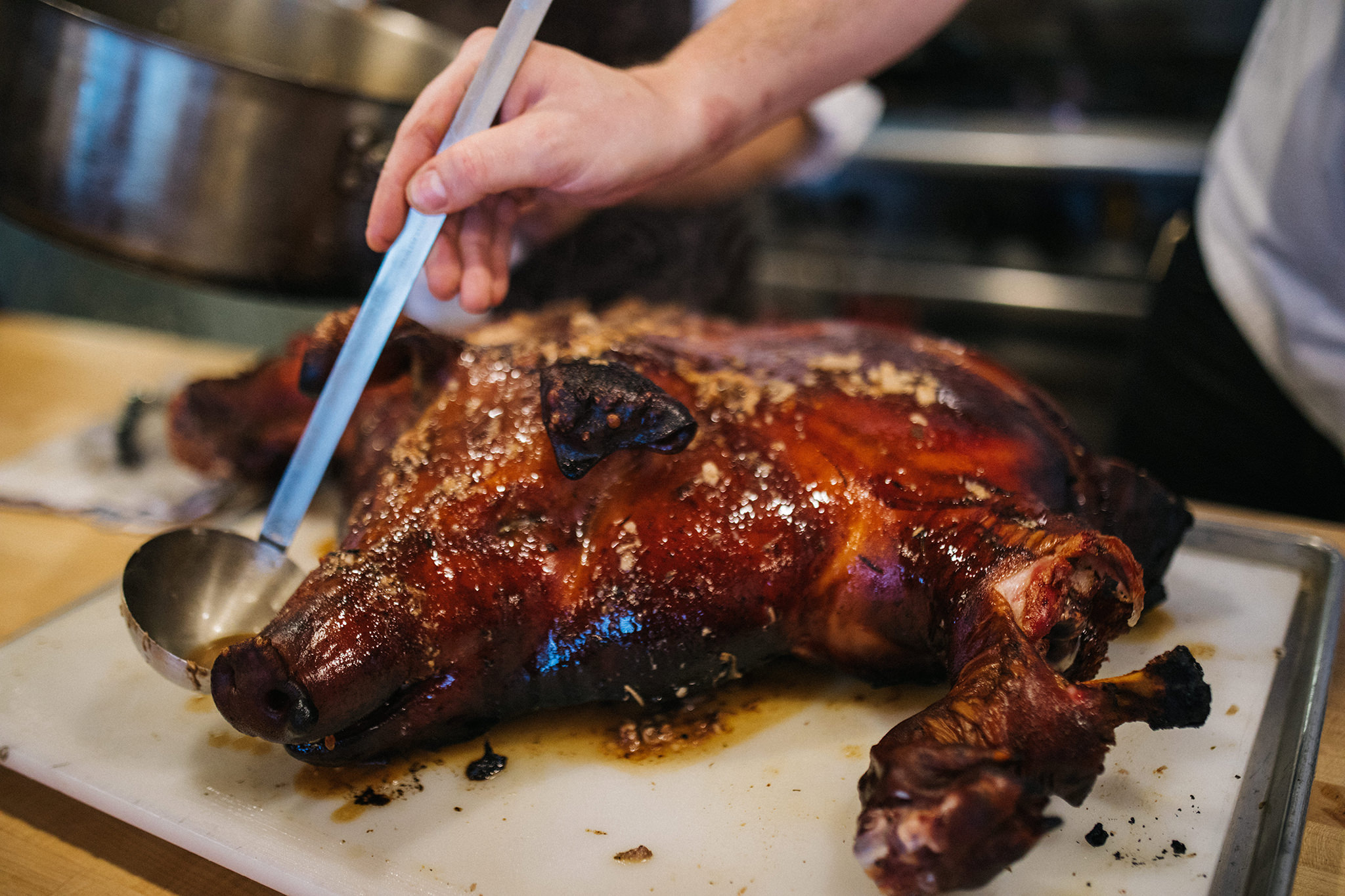 Roasted pig by Hunt and Gather Catering