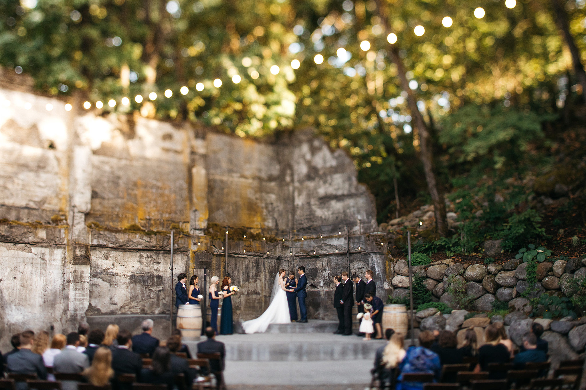 Wedding ceremony at The Ruins in Hood River, Oregon