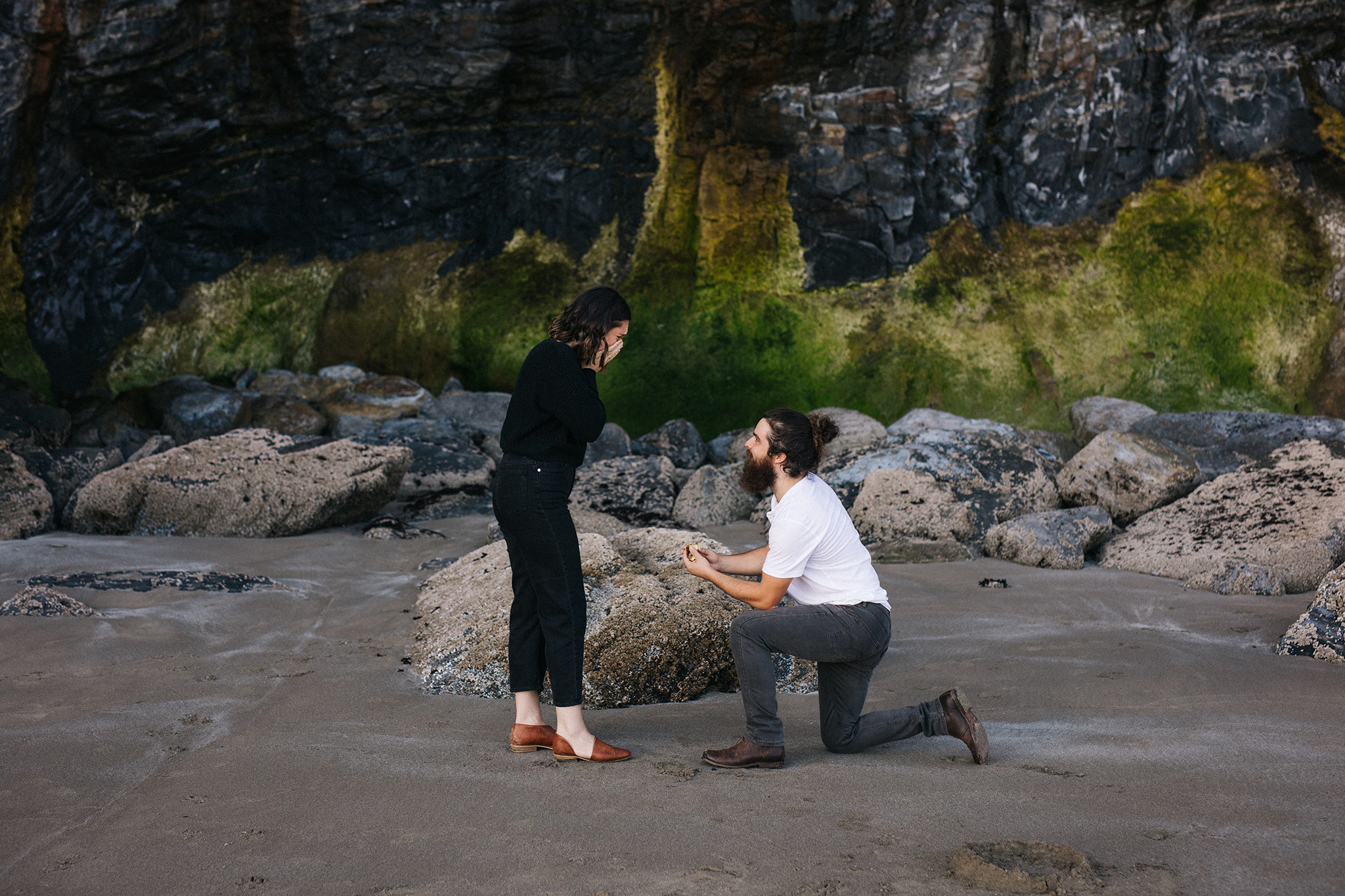 A surprise proposal on the Oregon Coast