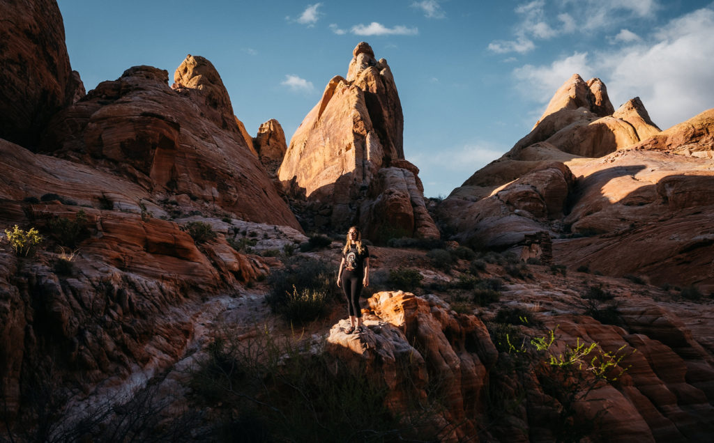 Artistic photo of an elopement in Valley of Fire State Park, Nevada