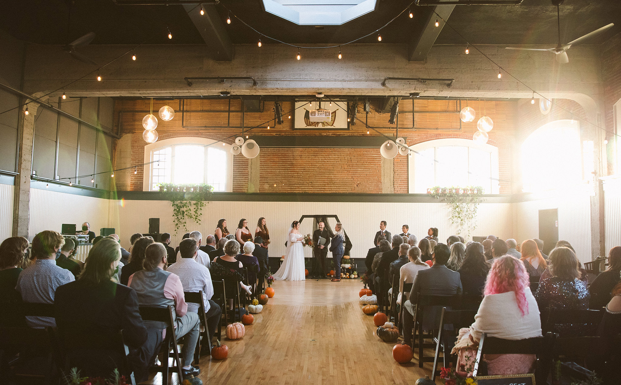 Wedding ceremony at The Evergreen in Portland, Oregon