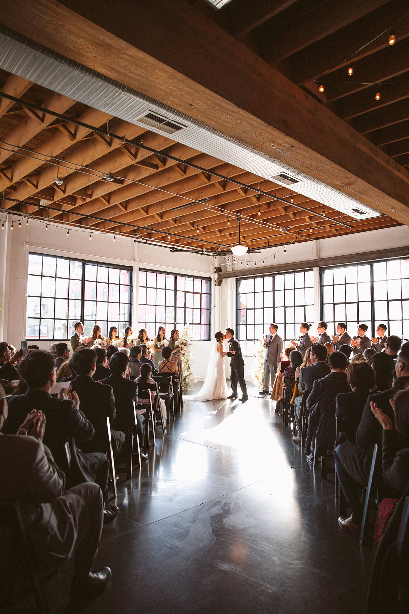 Natural light wedding ceremony at Castaway in Portland, Oregon