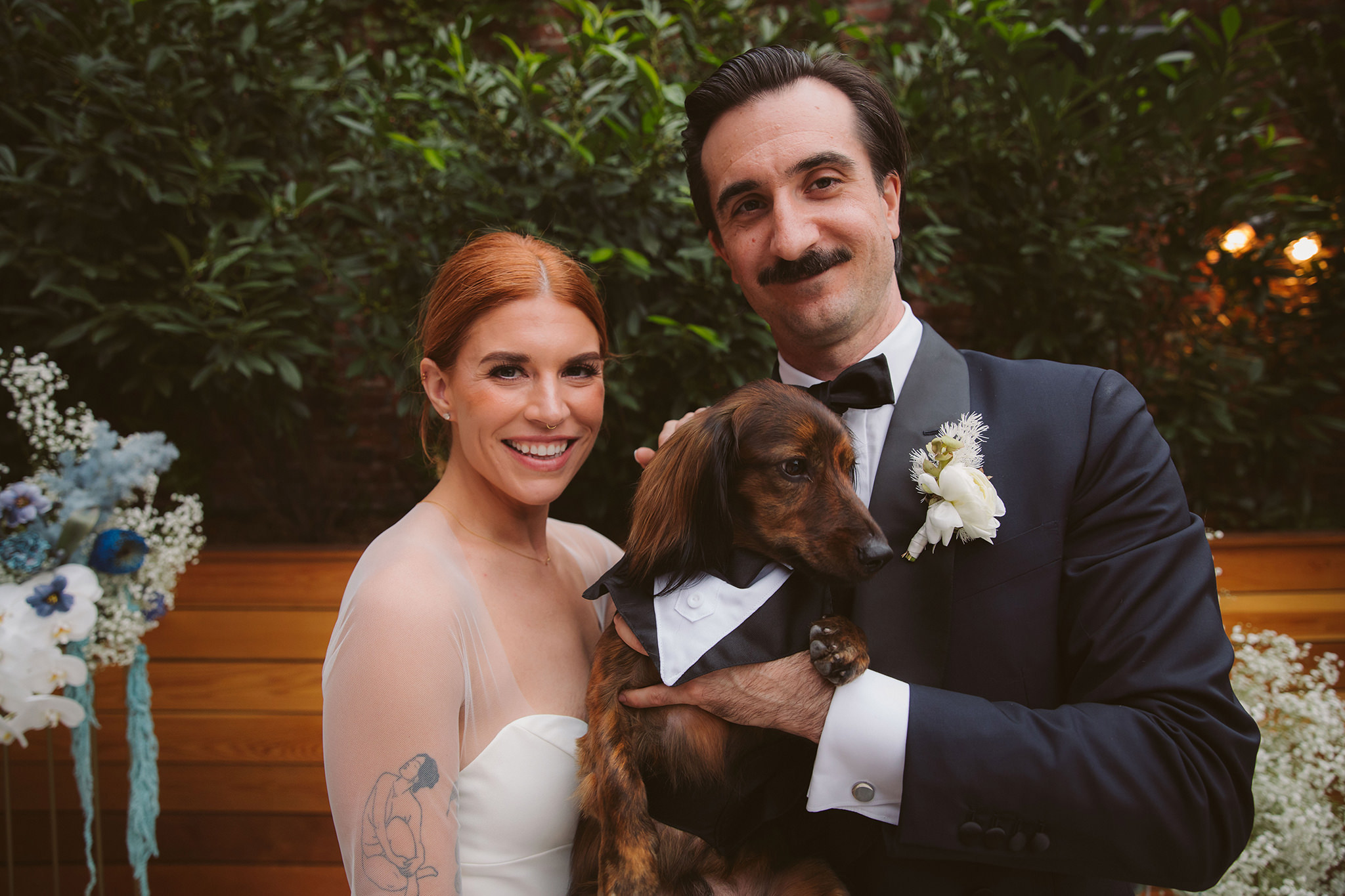 Family portrait during a wedding at the Wythe Hotel in Brooklyn, New York