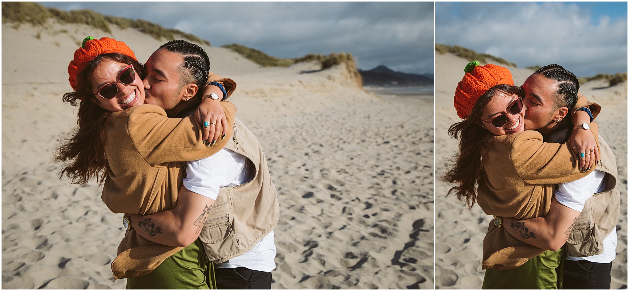 A surprise proposal on Cannon Beach